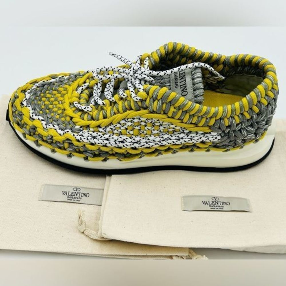 Valentino Garavani Woven Crochet Sneakers Men's sz US 8 (41 EU) Authentic - Picture 4 of 5